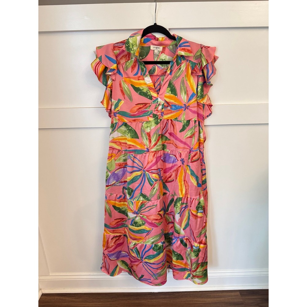 Umgee size small floral coastal print dress
